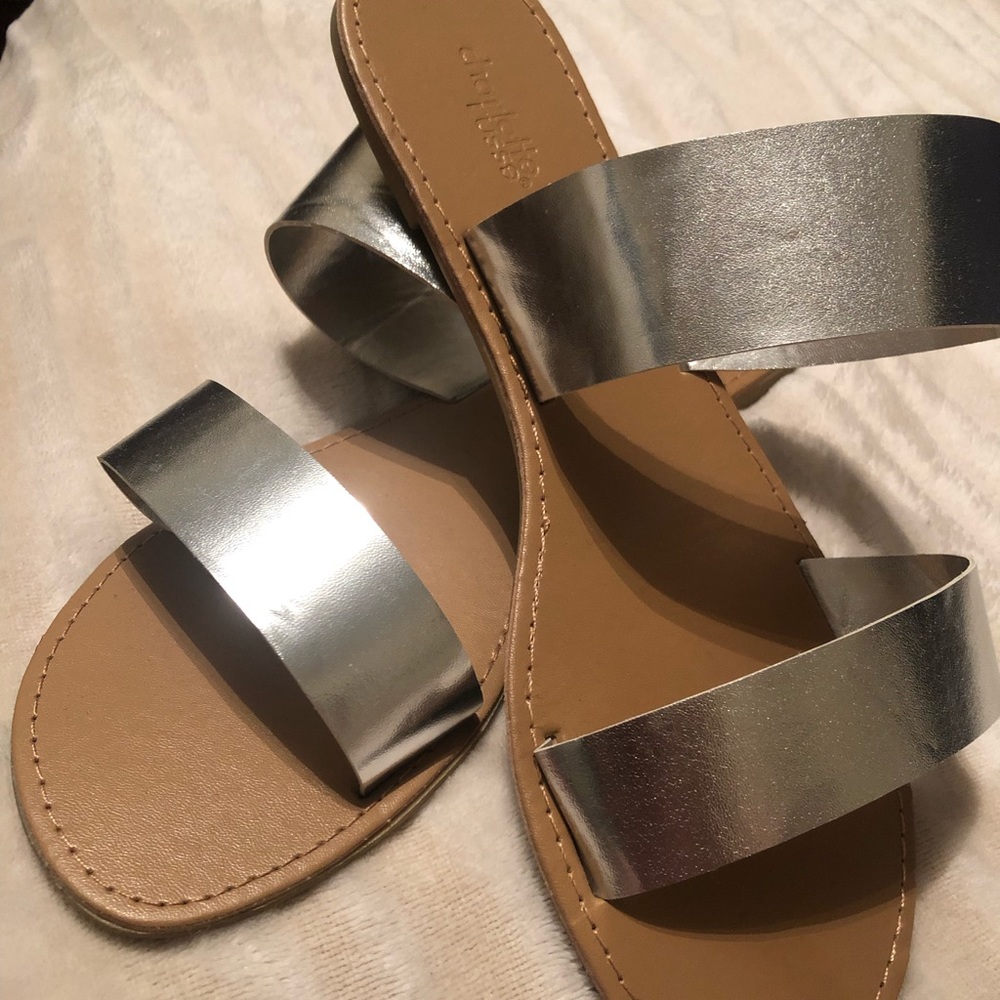Silver strap sandals